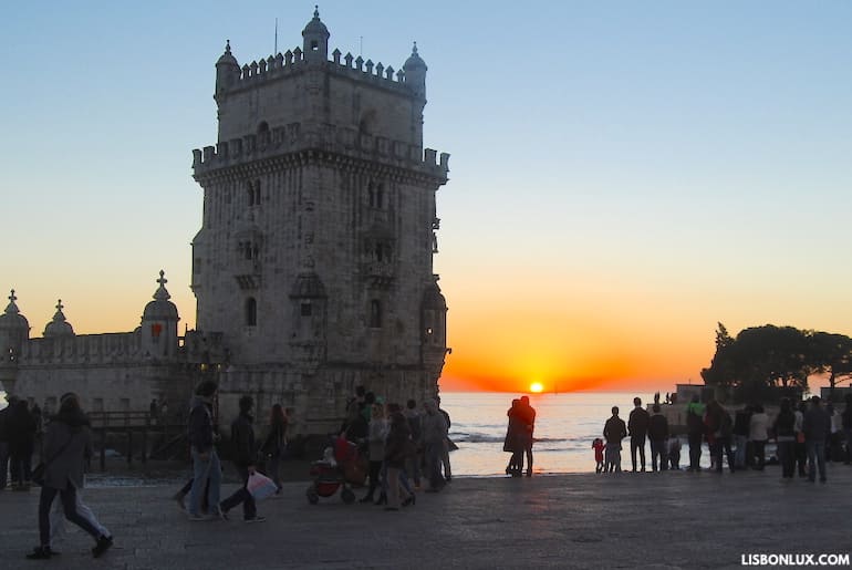 Pôr-do-Sol na Torre de Belém, Lisboa