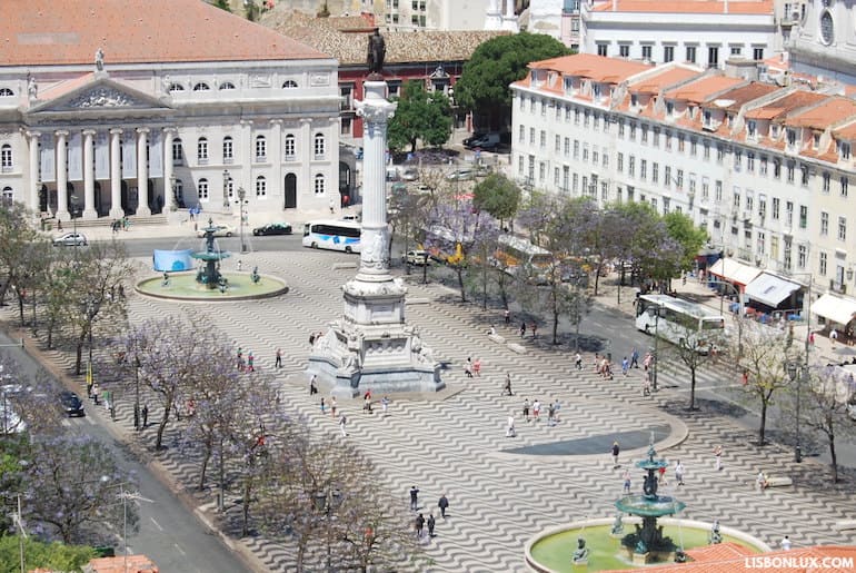 Calçada portuguesa, Rossio, Lisboa